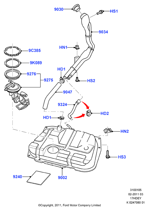 FORD 1093855 - Polttoaineen syöttömoduuli inparts.fi