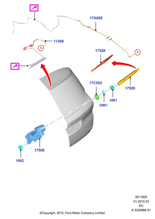 FORD 1686897 - Pyyhkijänsulka inparts.fi