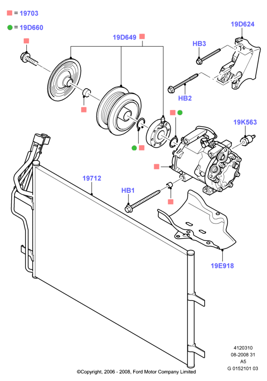 FORD 2014584 - Kompressori, ilmastointilaite inparts.fi