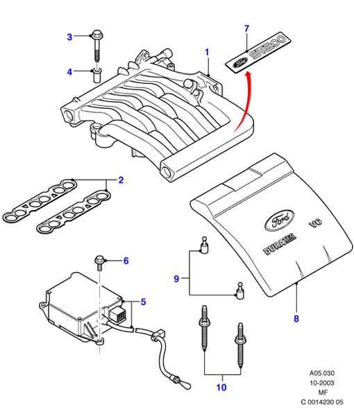 FORD 3 523 225 - Tiiviste, imusarjan kotelo inparts.fi