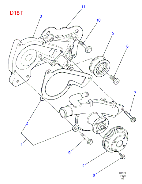 FORD 1 517 754 - Vesipumppu inparts.fi