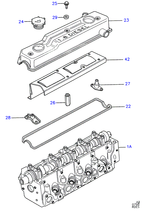 FORD 6534656 - Sylinterikansi inparts.fi