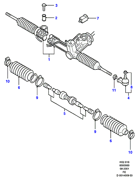 FORD 1011665 - Paljekumisarja, ohjaus inparts.fi