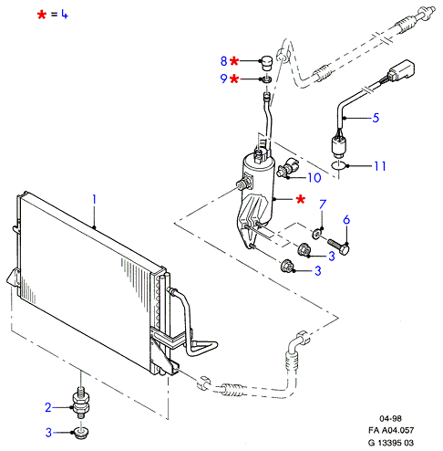 FORD 1 127 107 - Lauhdutin, ilmastointilaite inparts.fi