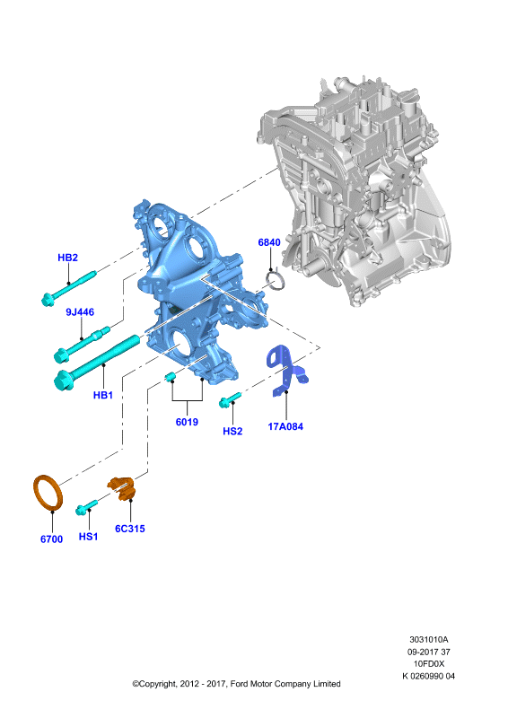 FORD 1816352 - Tiiviste, jakopäänkotelon kansi inparts.fi