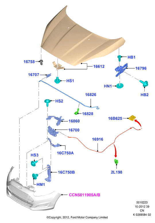 FORD 2002312 - Konepelti inparts.fi