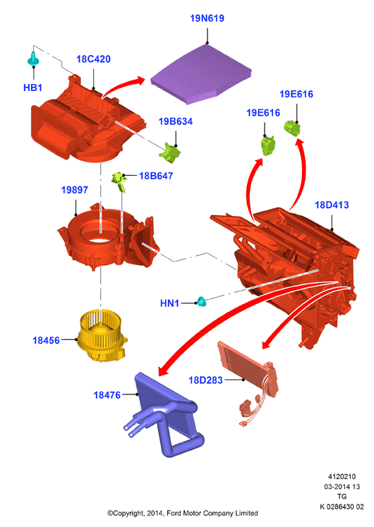 FORD 1804471 - Vastus, sisäilmantuuletin inparts.fi