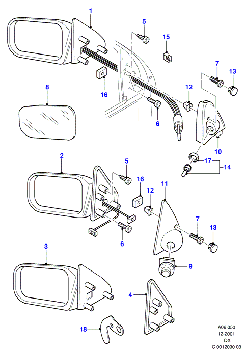 FORD 1007638 - Peililasi, ulkopeili inparts.fi