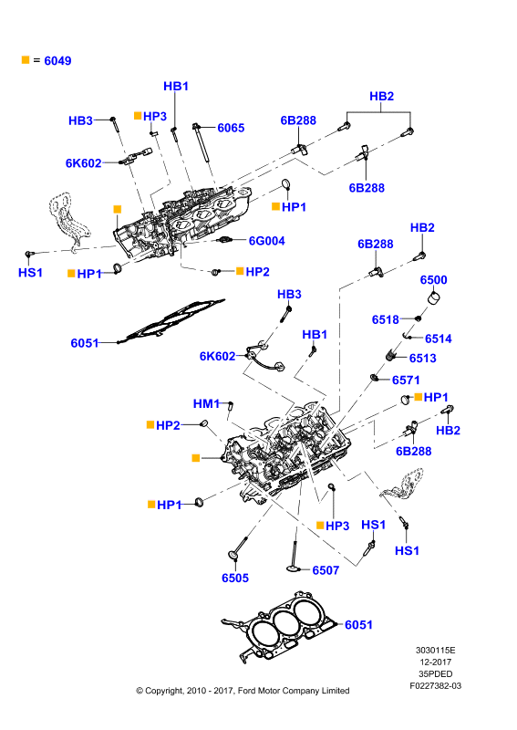 FORD AT4Z 6051-E - Tiivisterengas, ruiskutusventtiili inparts.fi