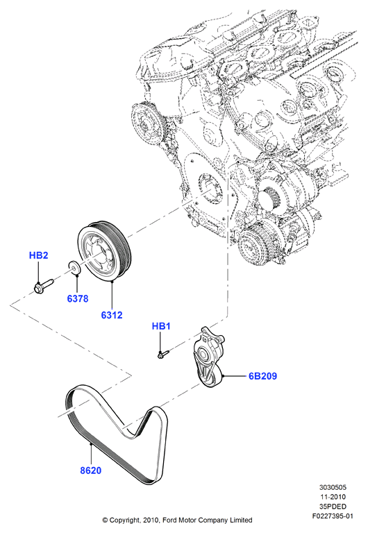 FORD BT4Z 8620-A - Moniurahihna inparts.fi