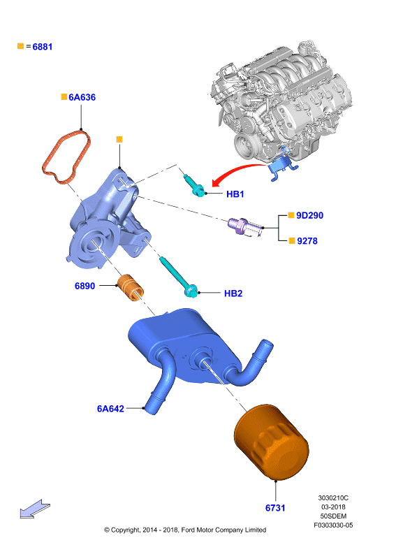 FORD 2 081 941 - Öljynsuodatin inparts.fi