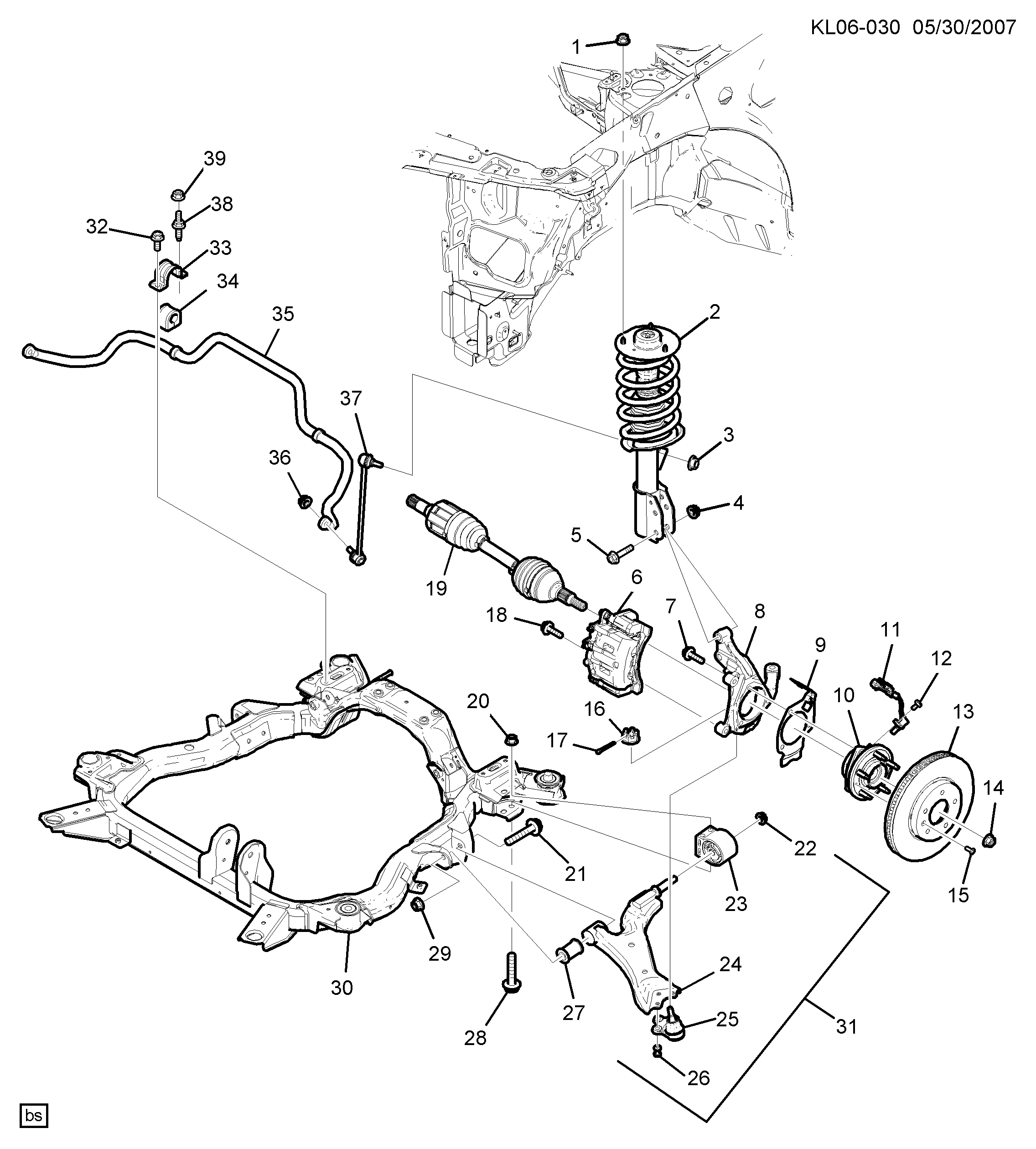 Chevrolet 25903358 - Pyöränlaakerisarja inparts.fi