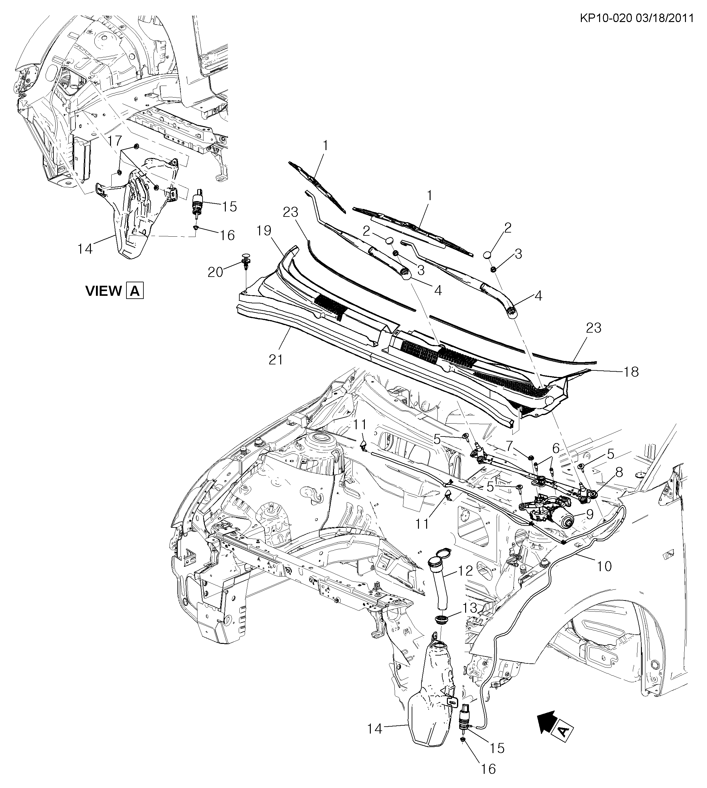 Chevrolet 96 910 780 - Pyyhkijänsulka inparts.fi