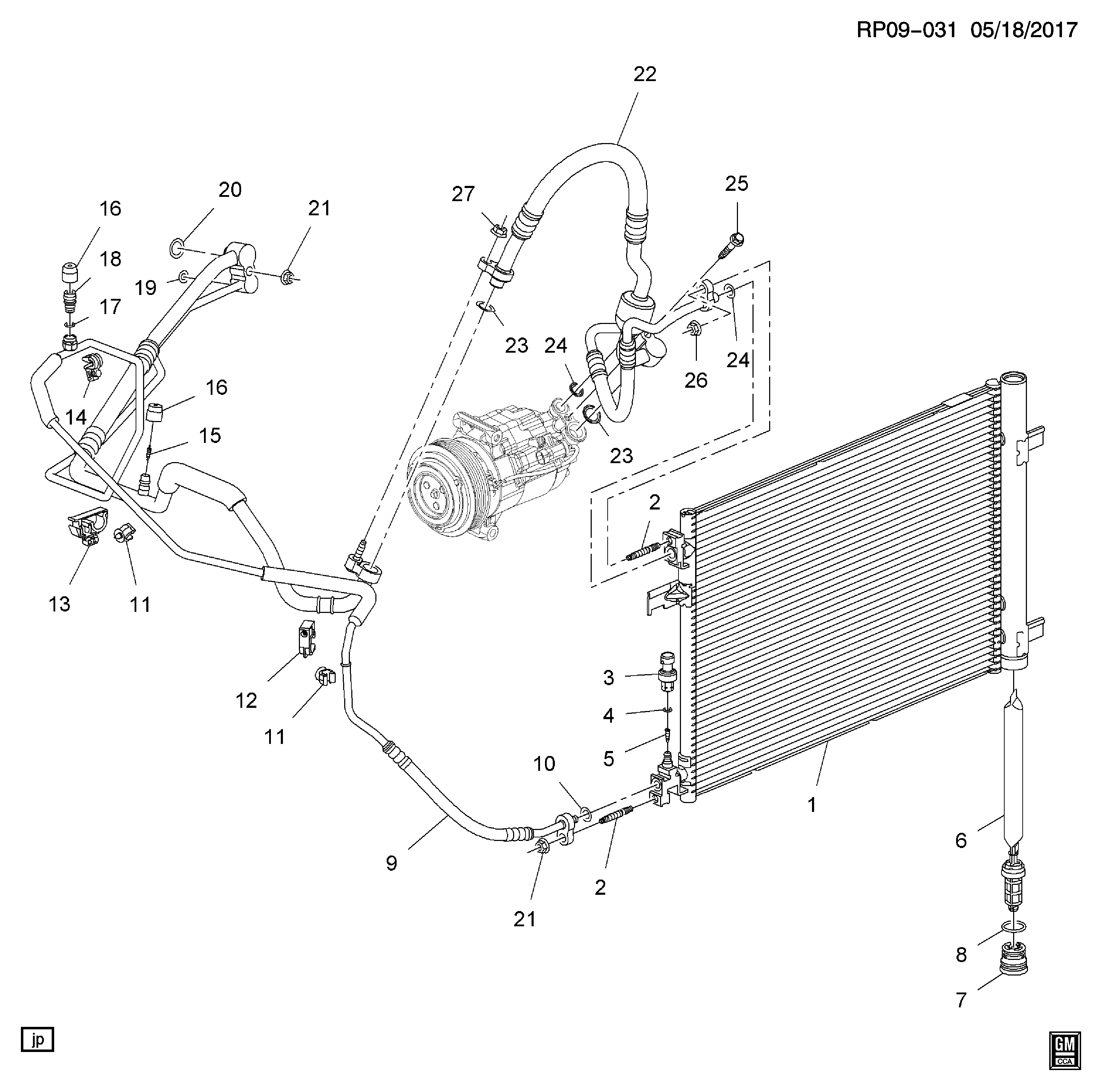 Opel 23333680 - Lauhdutin, ilmastointilaite inparts.fi