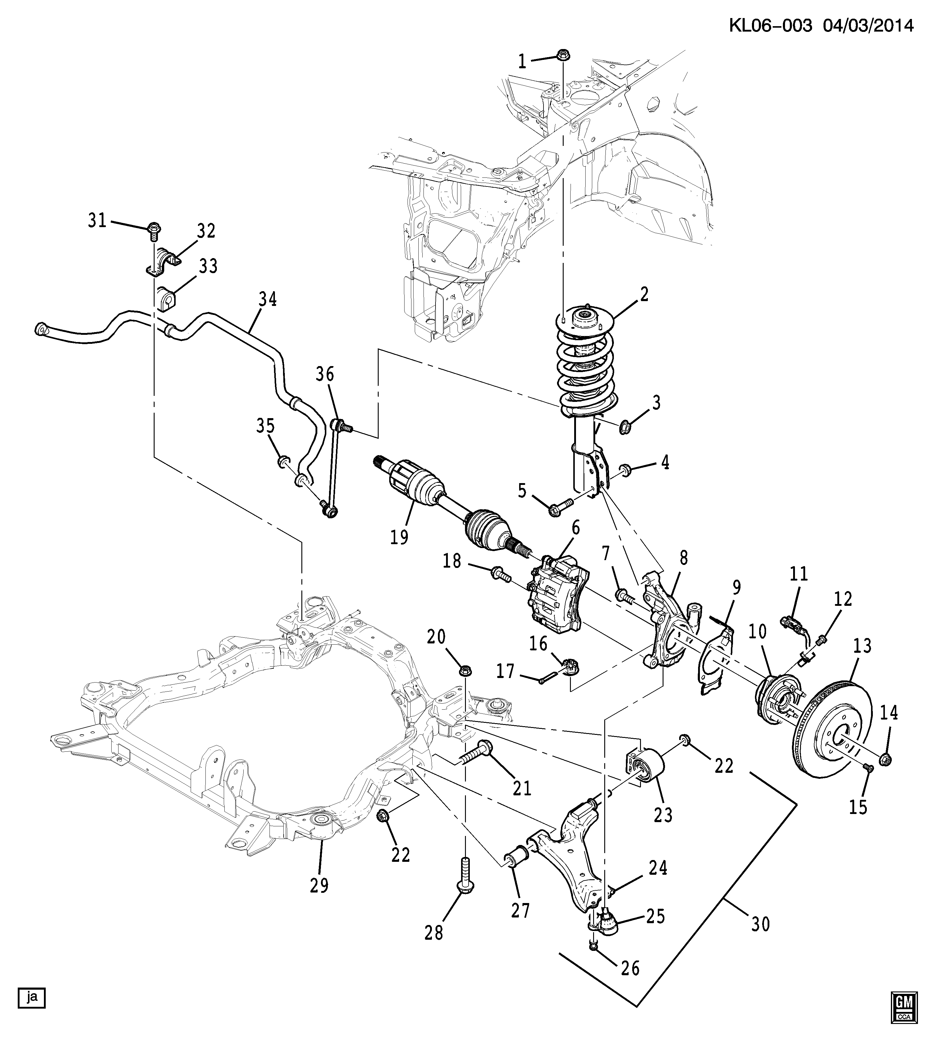 Chevrolet 22744119 - Tanko, kallistuksenvaimennin inparts.fi