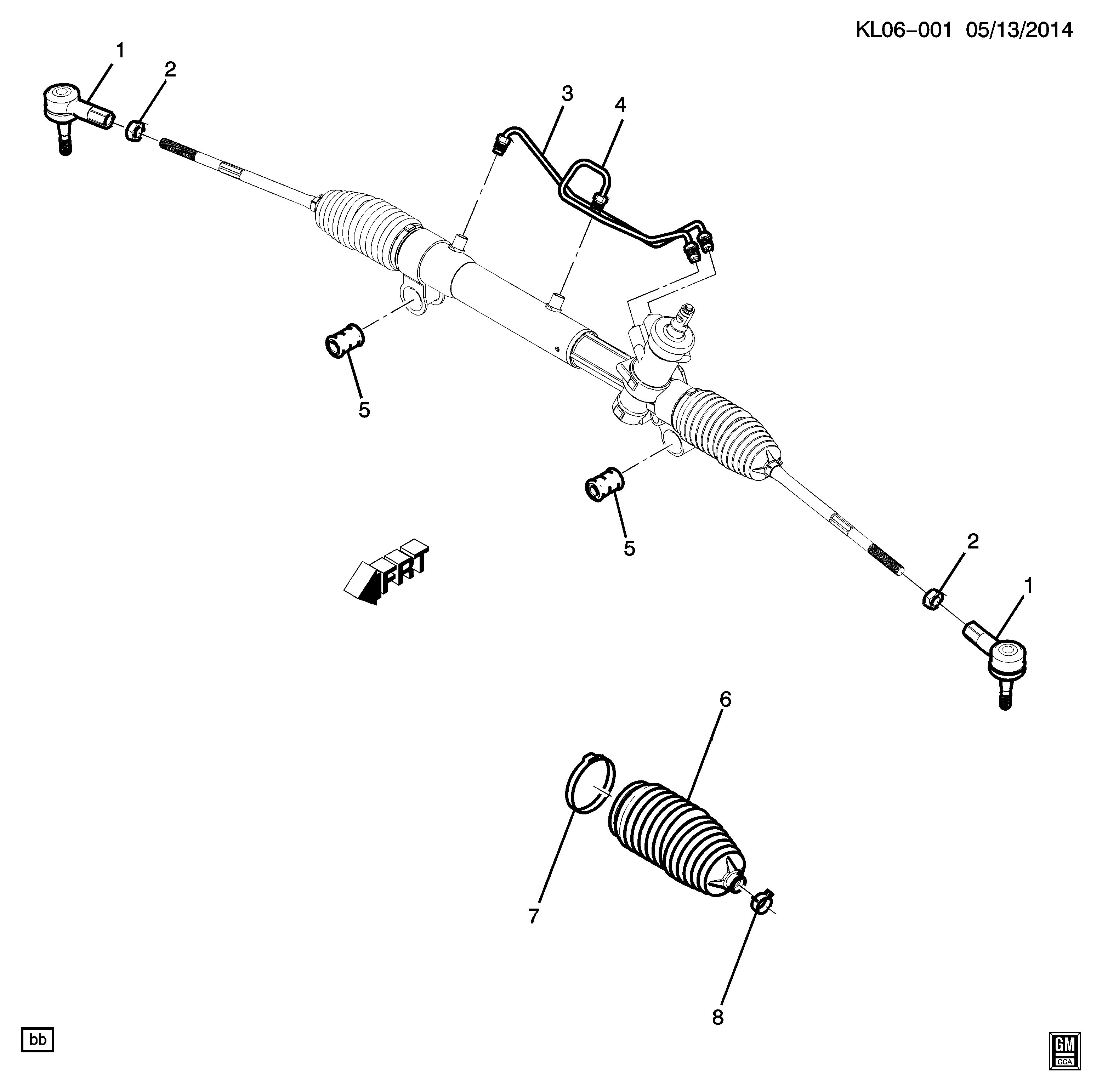 Chevrolet 93746130 - Raidetangon pää inparts.fi