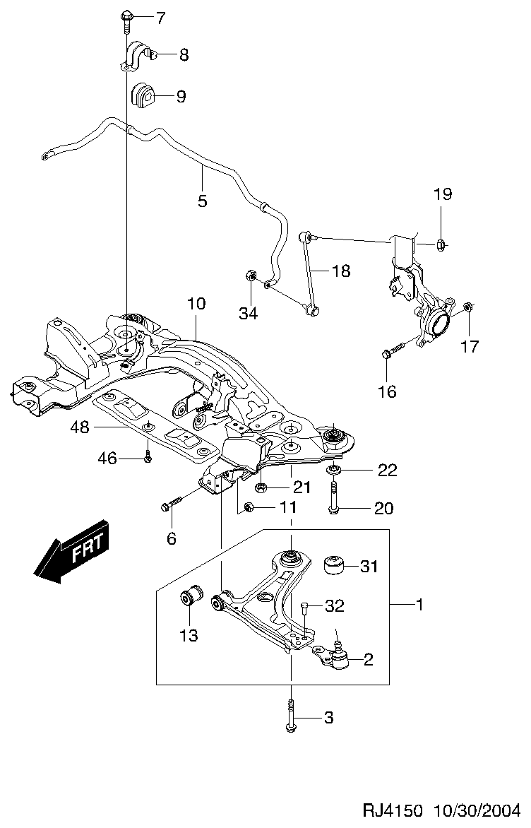 Hyundai 96403100 - Tanko, kallistuksenvaimennin inparts.fi