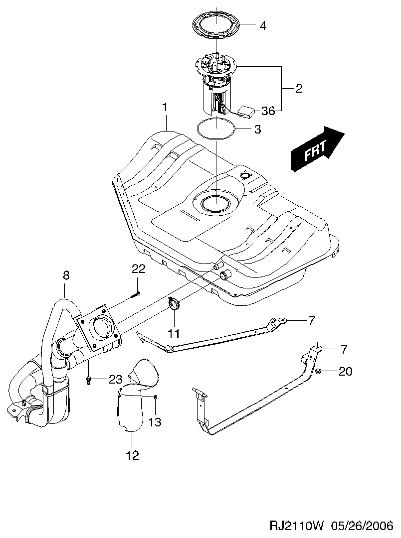 Chevrolet 95949302 - Polttoaineen syöttömoduuli inparts.fi