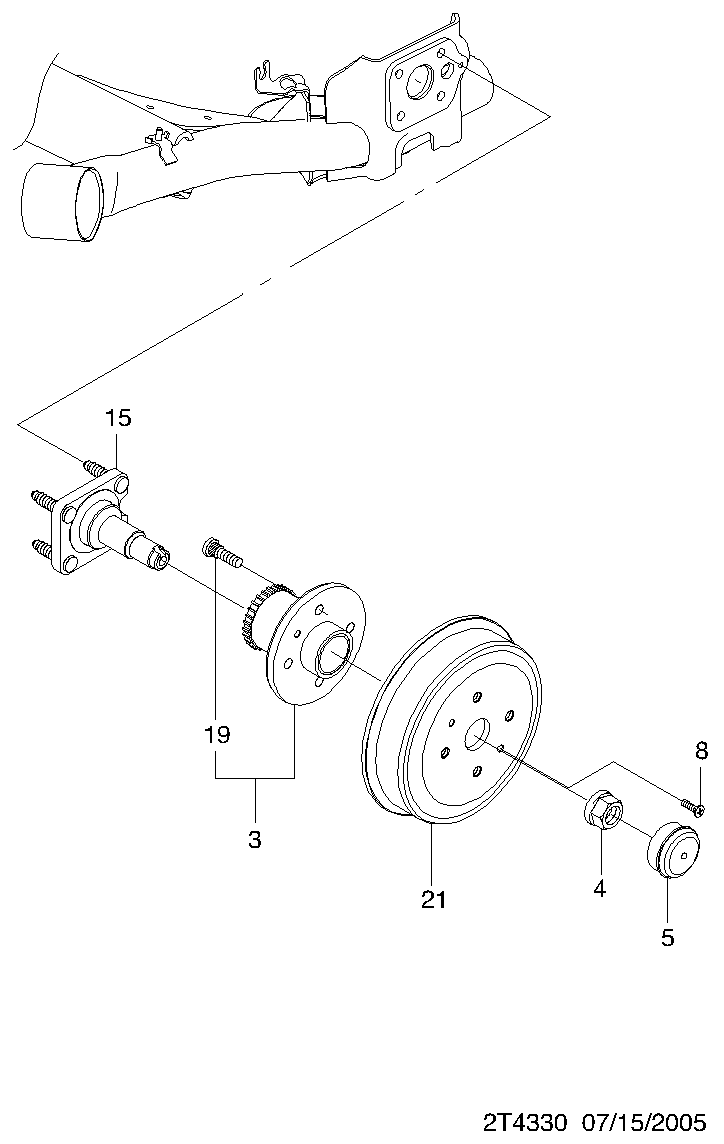 Chevrolet 96535152 - Pyörän napa inparts.fi