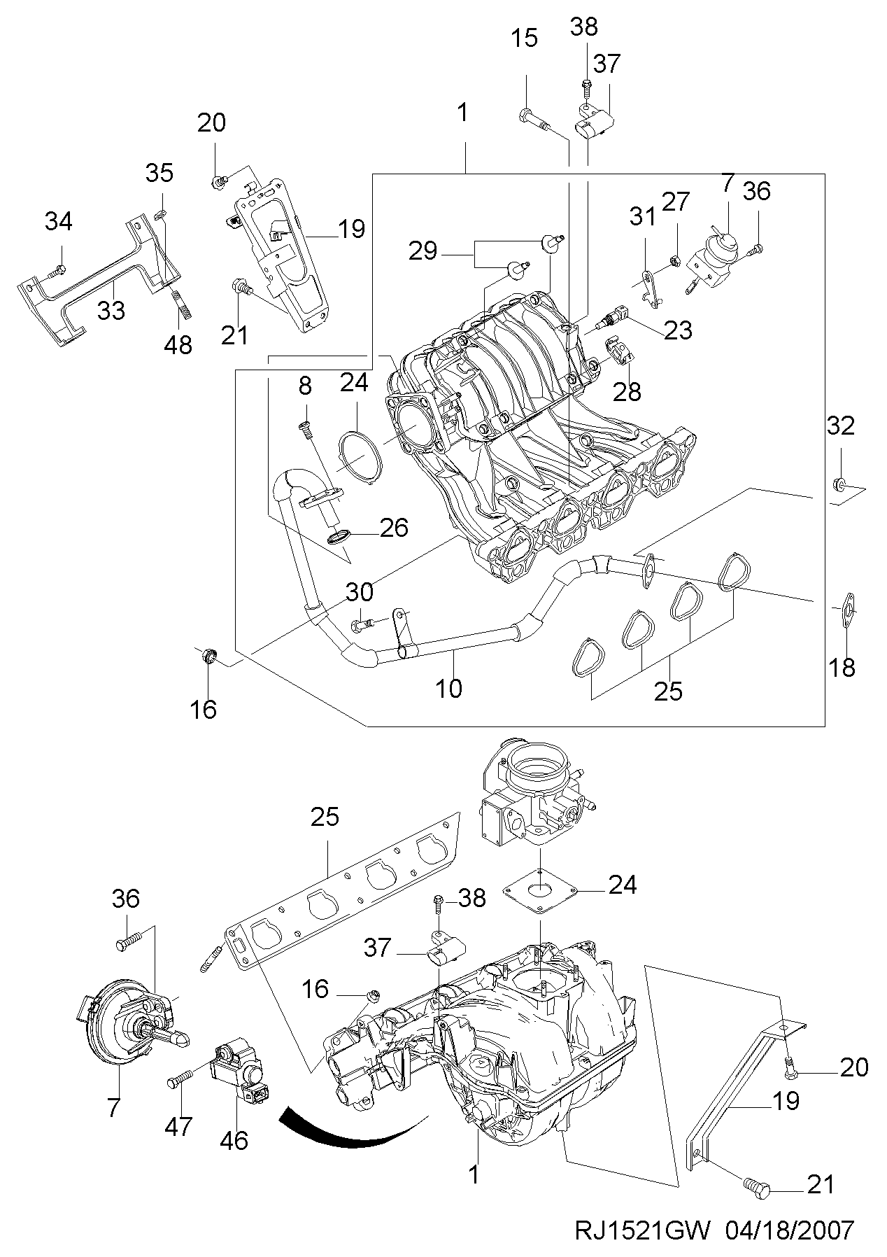 DAEWOO 96276354 - Tunnistin, ahtopaine inparts.fi