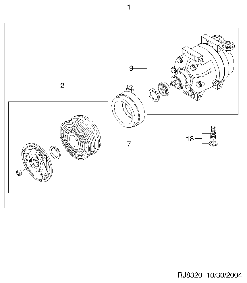 DAEWOO 96484932 - Kompressori, ilmastointilaite inparts.fi