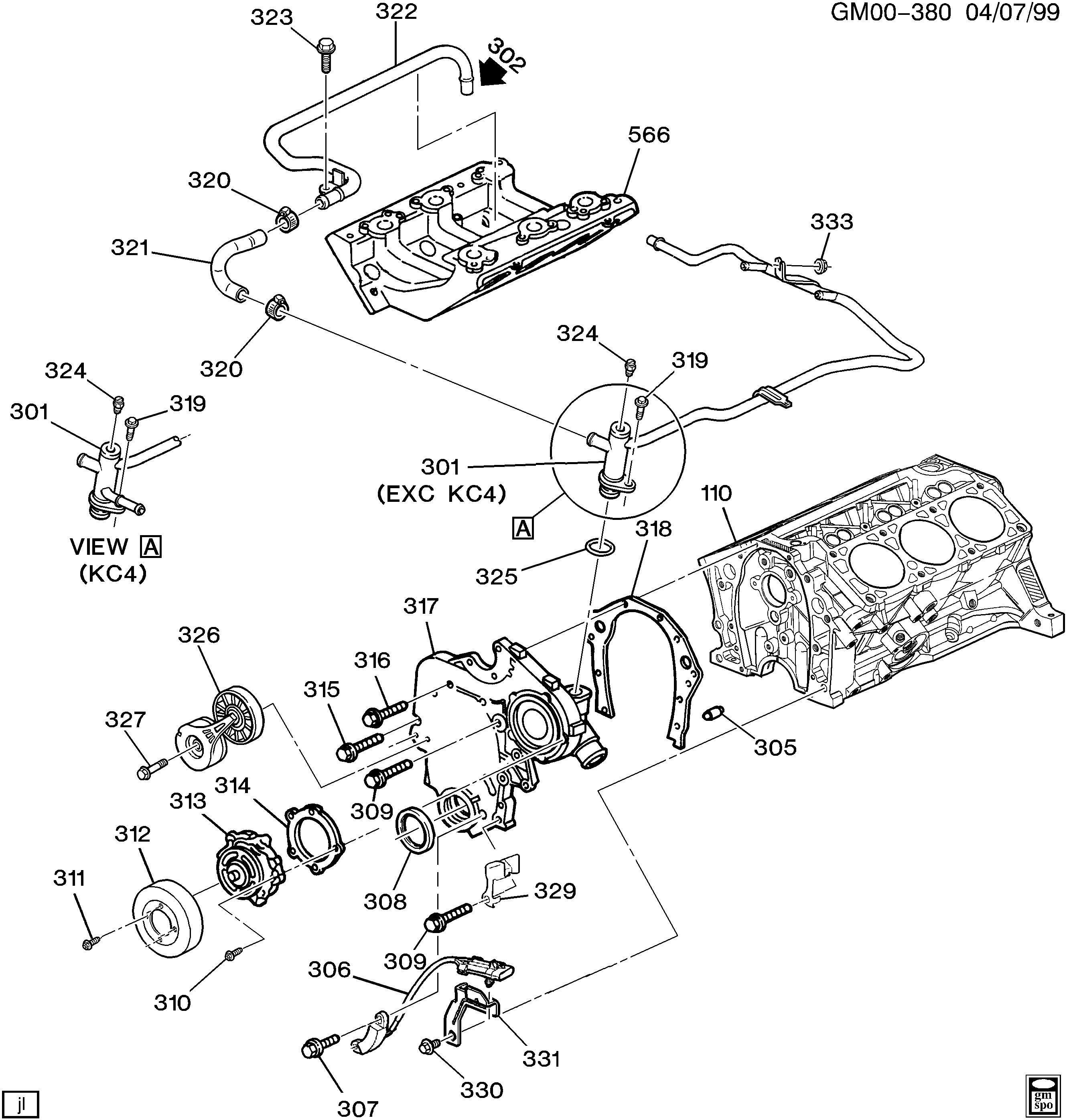 Chevrolet 12563083 - Hihnankiristin, moniurahihna inparts.fi