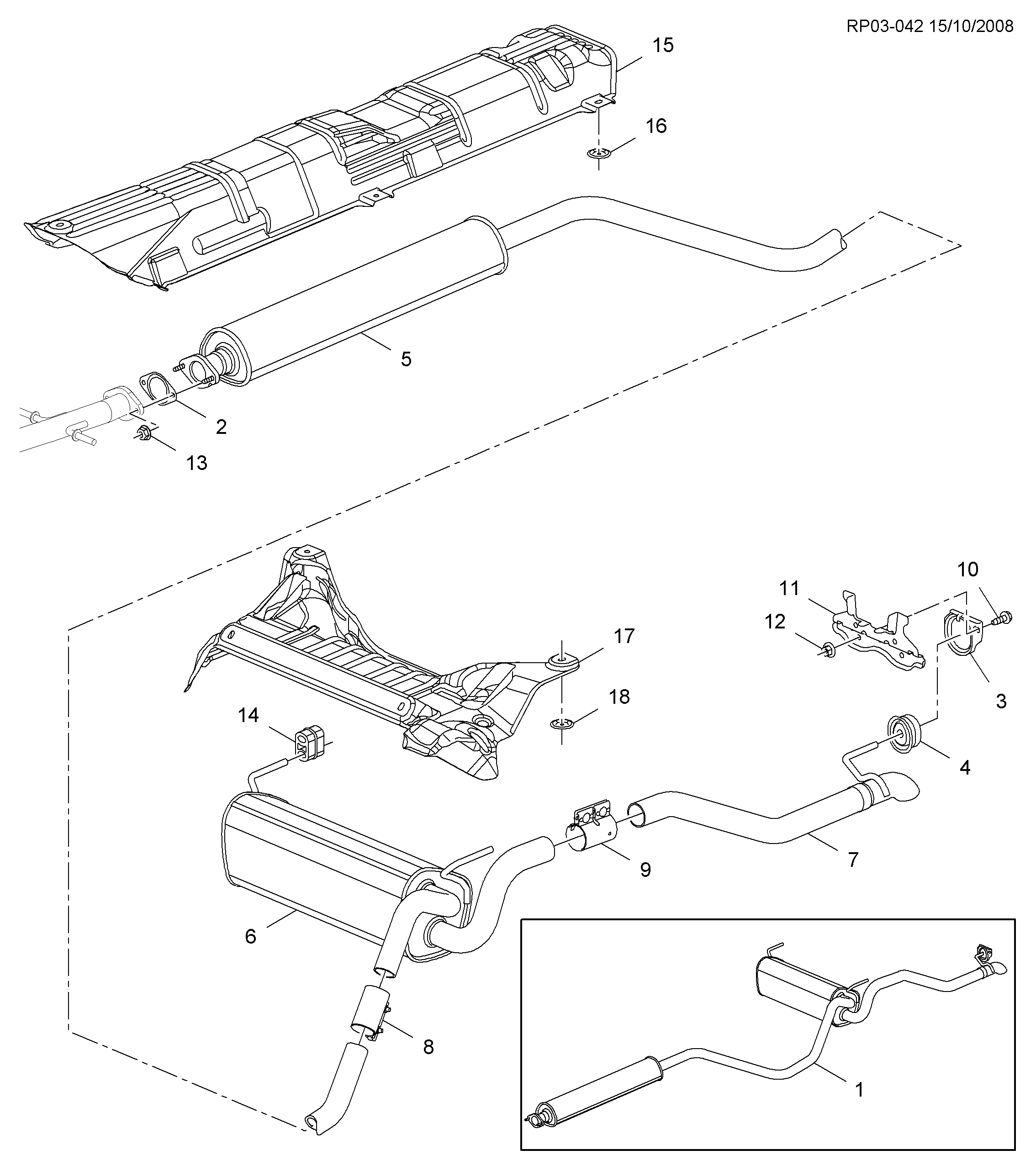 Chevrolet 13317221 - Takaäänenvaimentaja inparts.fi