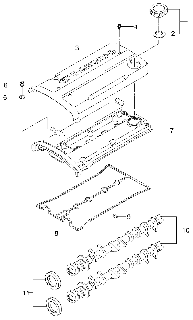 DAEWOO 96144621 - Tiiviste, venttiilikoppa inparts.fi