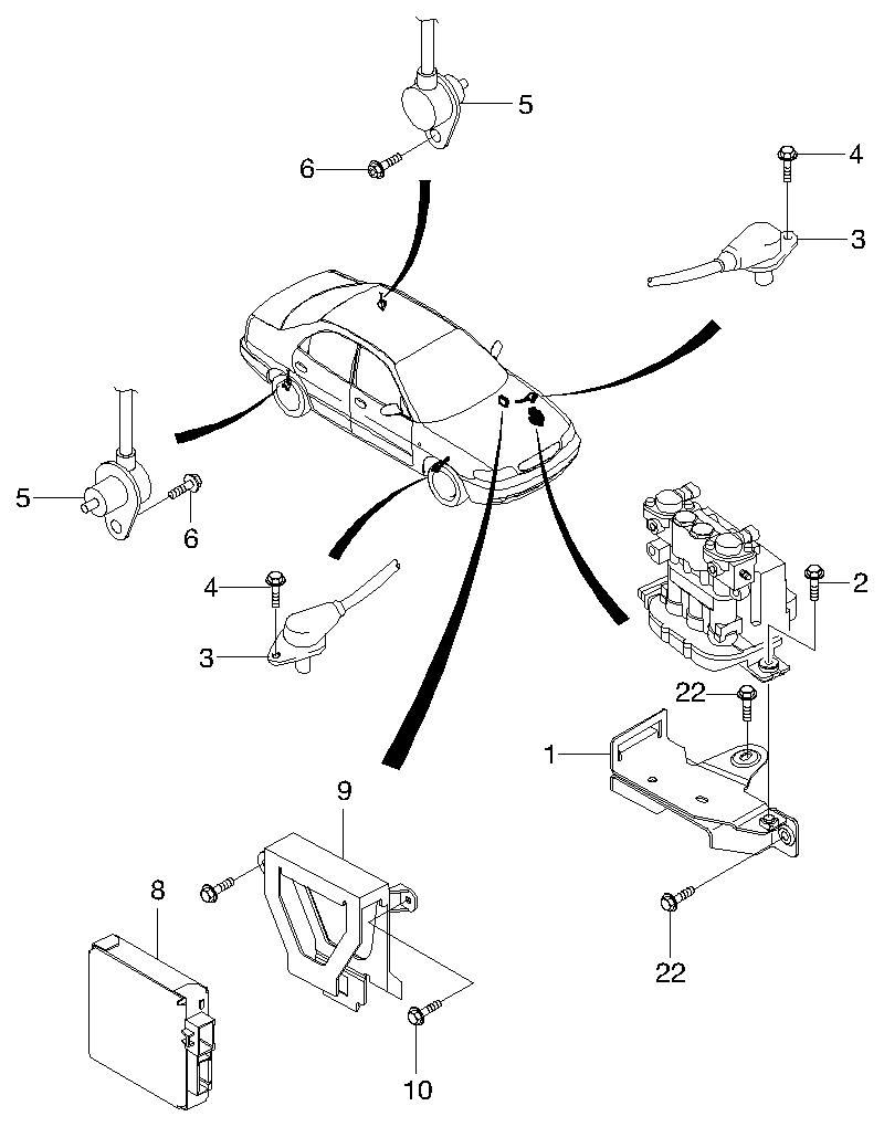 DAEWOO 96312554 - ABS-anturi inparts.fi