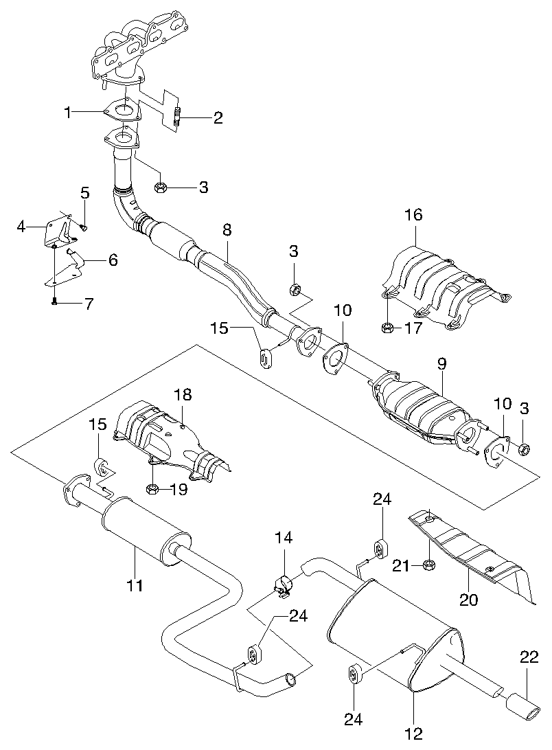 Chevrolet 96350080 - Katalysaattori inparts.fi