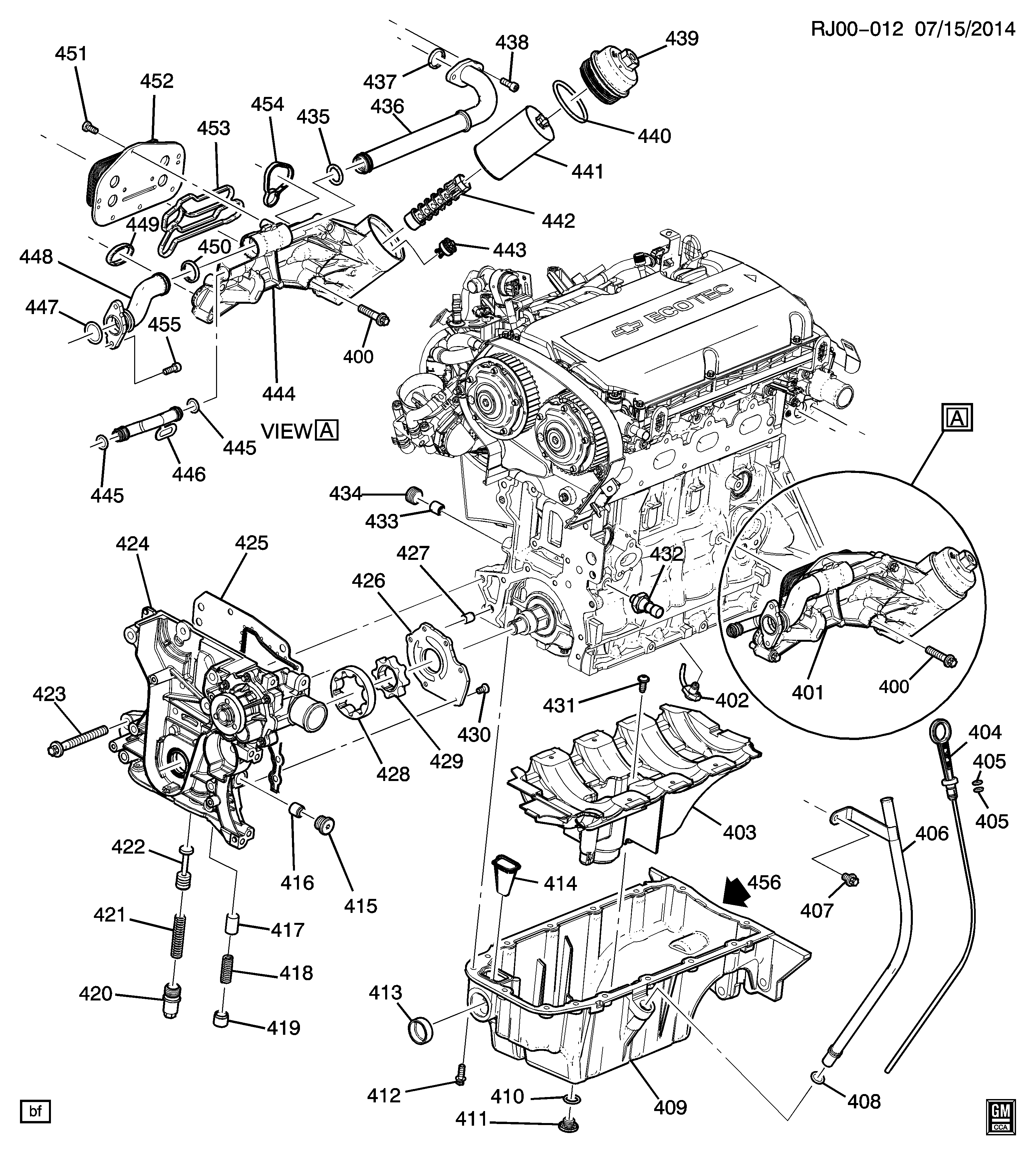 Chevrolet 24445723 - Tiiviste, öljynjäähdytin inparts.fi