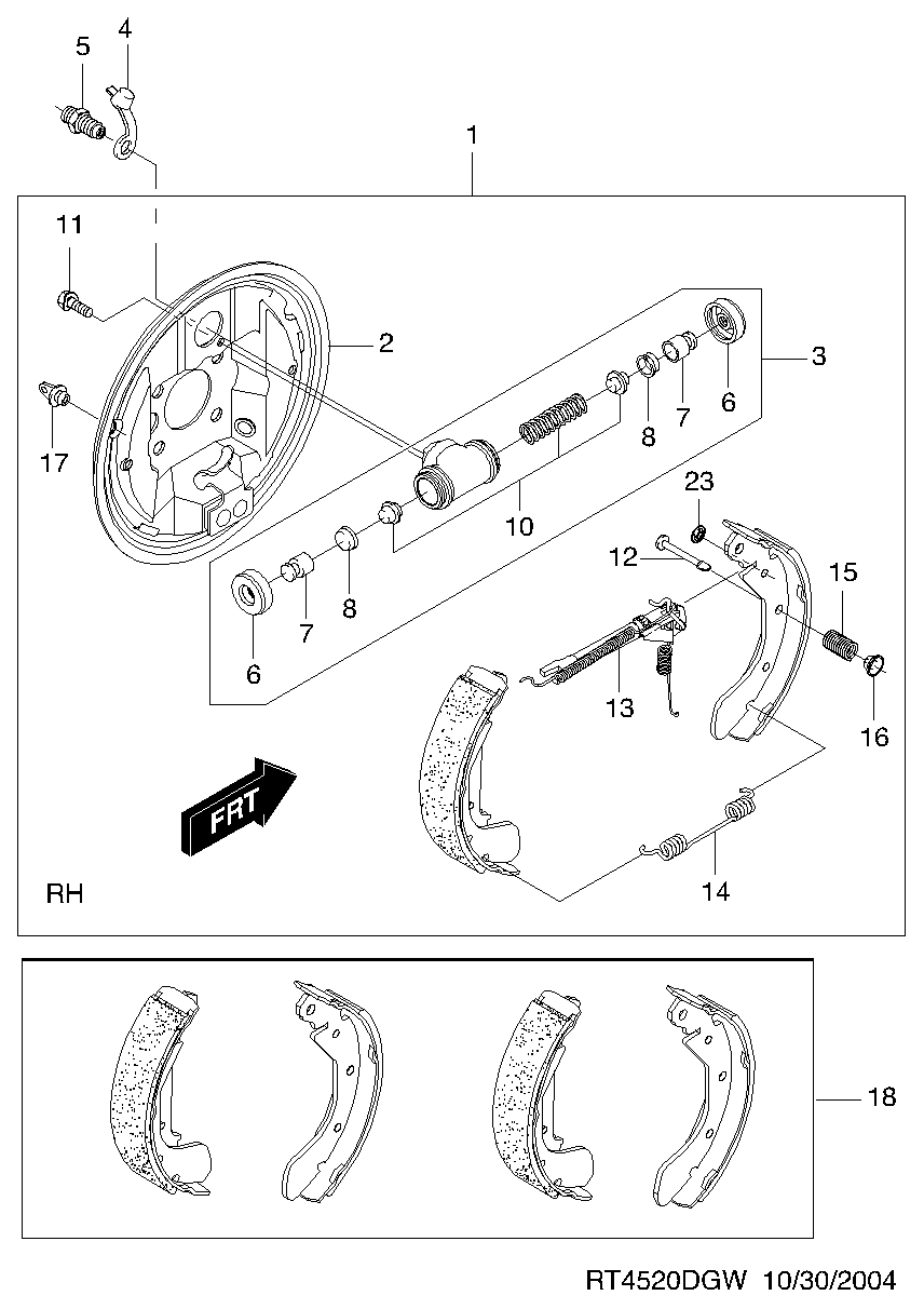 DAEWOO 93740252 - Jarrukenkäsarja inparts.fi