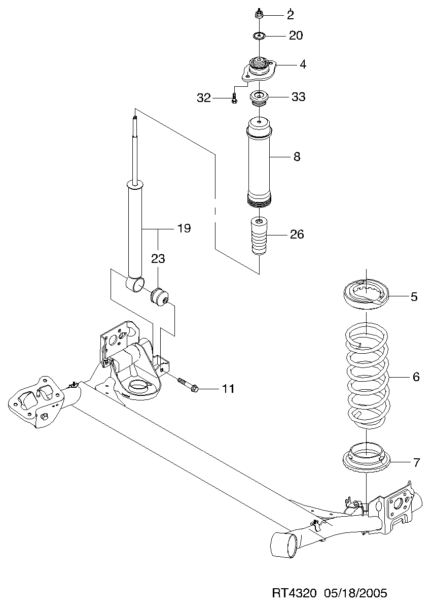 Chevrolet 96494605 - Iskunvaimennin inparts.fi