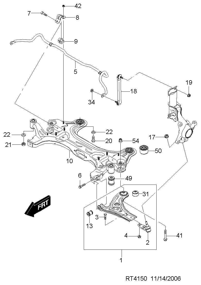 DAEWOO 96535087 - Tukivarren hela inparts.fi