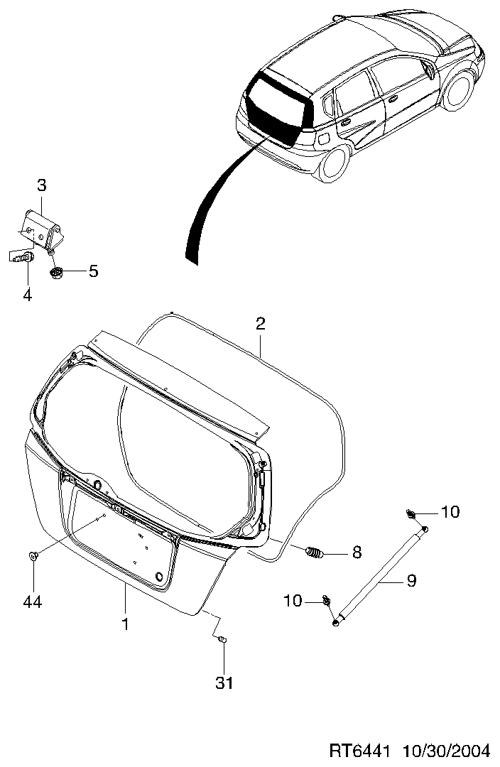 Opel 96540939 - Kaasujousi, tavaratila inparts.fi