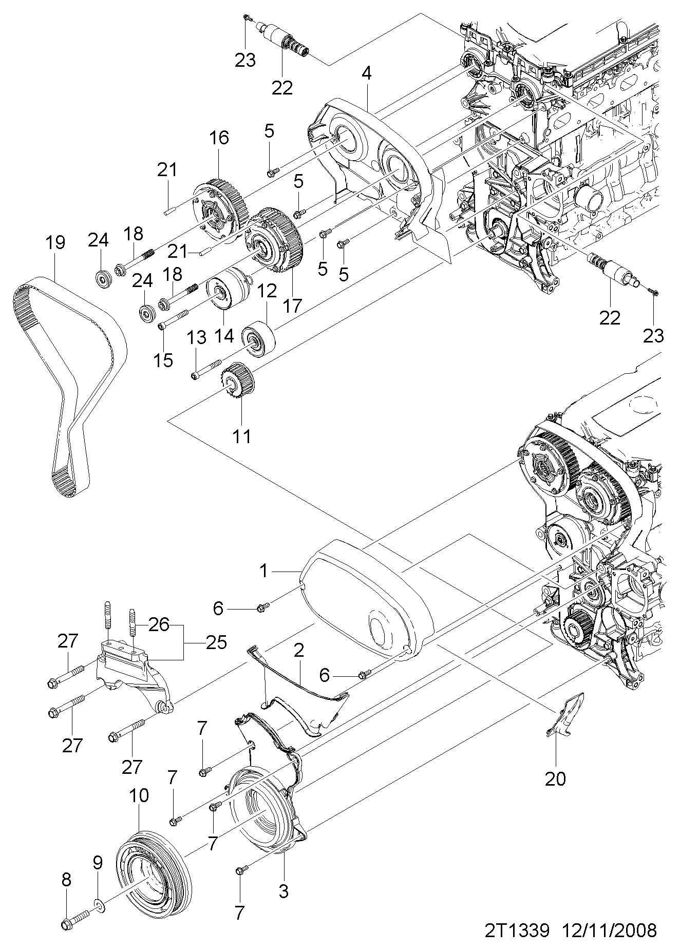 Opel 55562217 - Kiristysrulla, hammashihnat inparts.fi