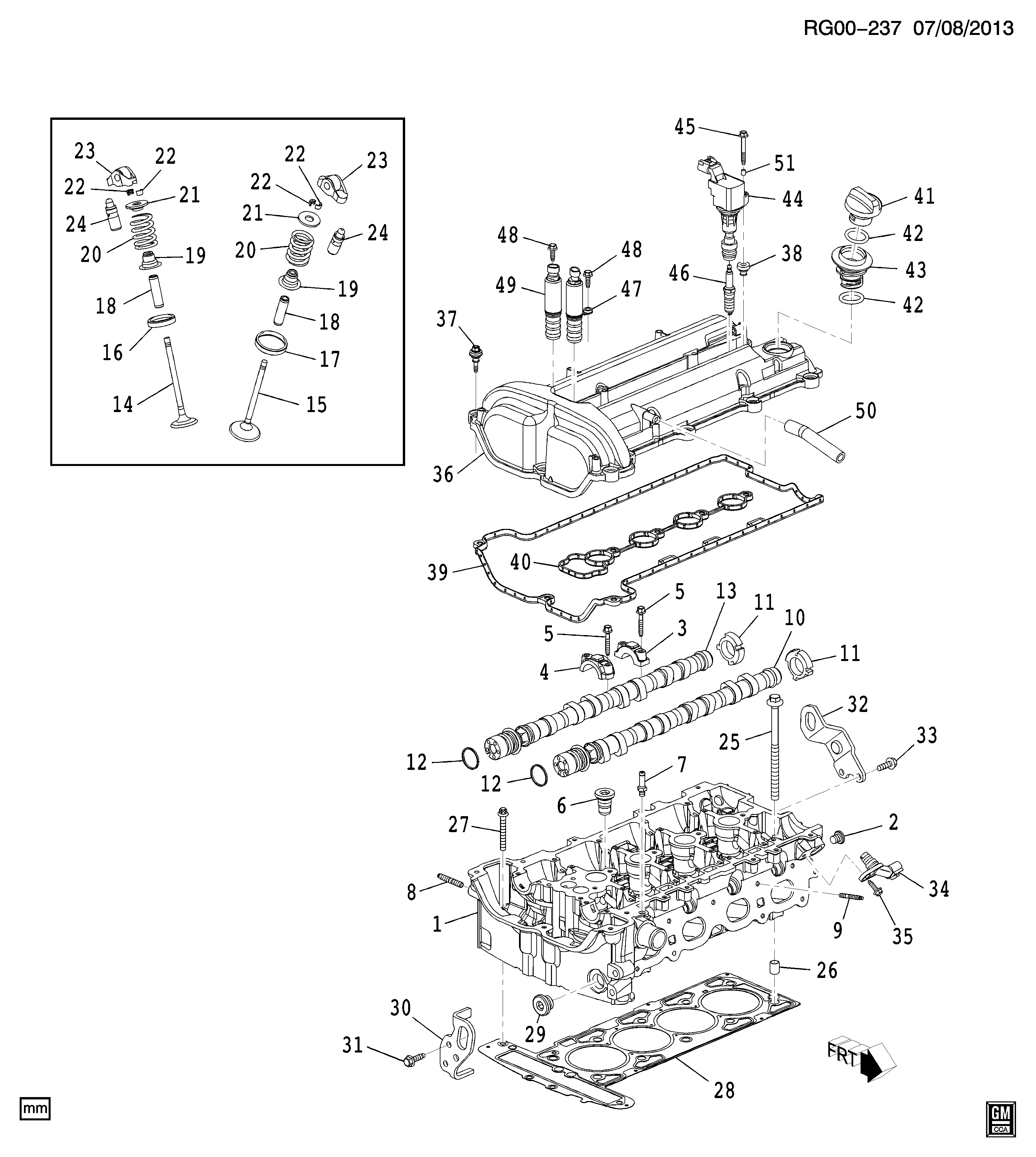 Chevrolet 12 597 769 - Tiiviste, sylinterikansi inparts.fi