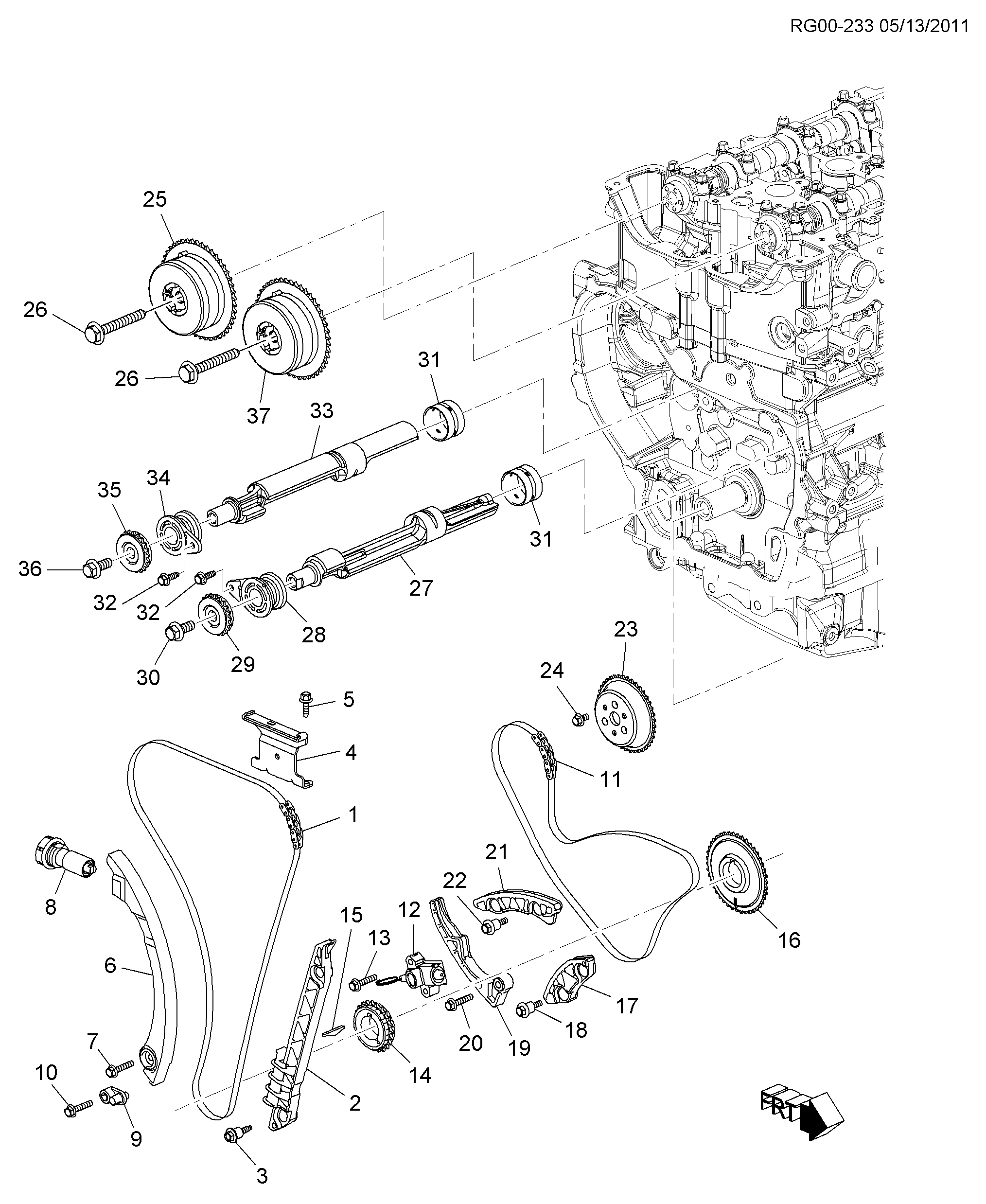 Opel 12645237 - Jakoketjusarja inparts.fi