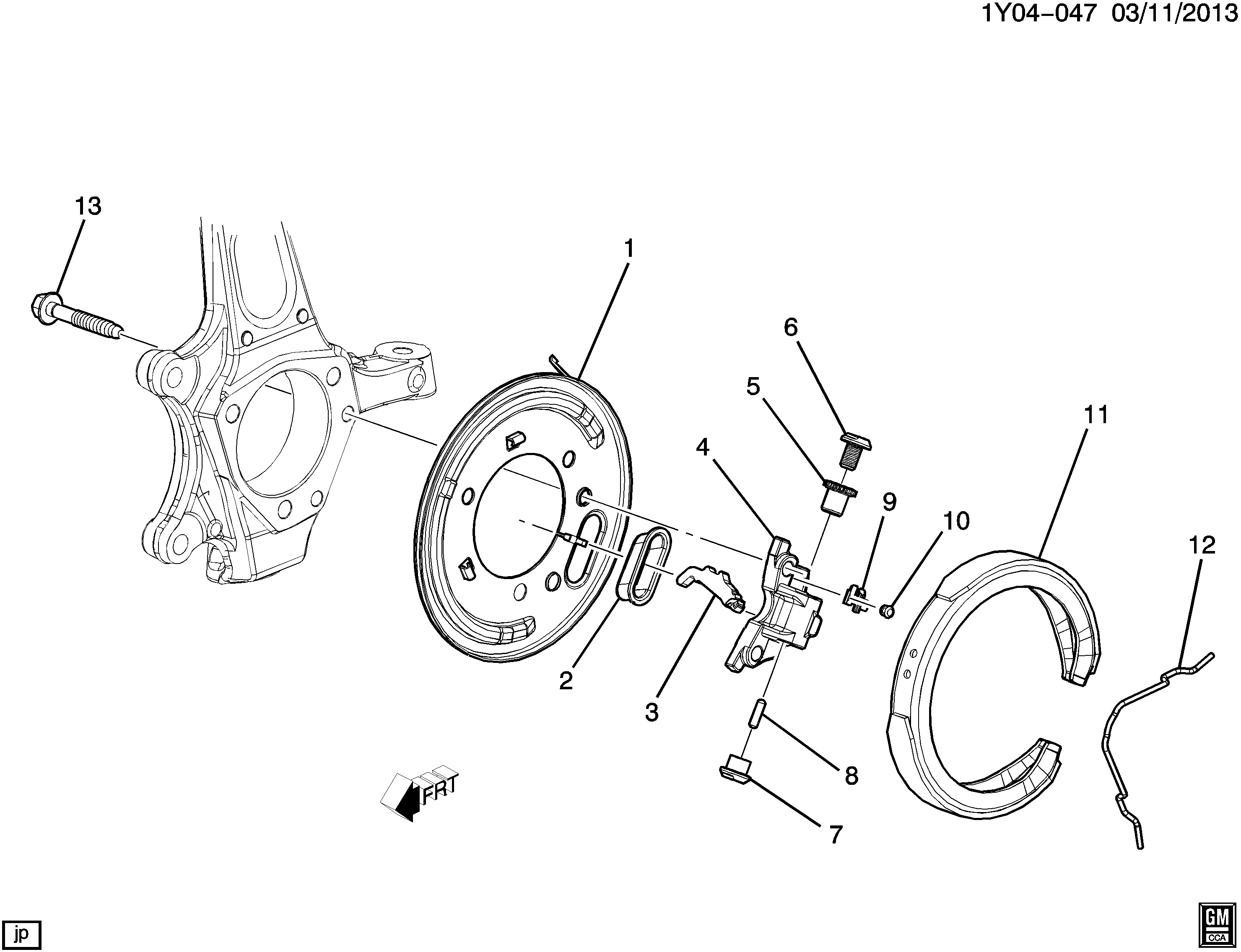 DAEWOO 12455804 - Jarrukenkäsarja, seisontajarru inparts.fi