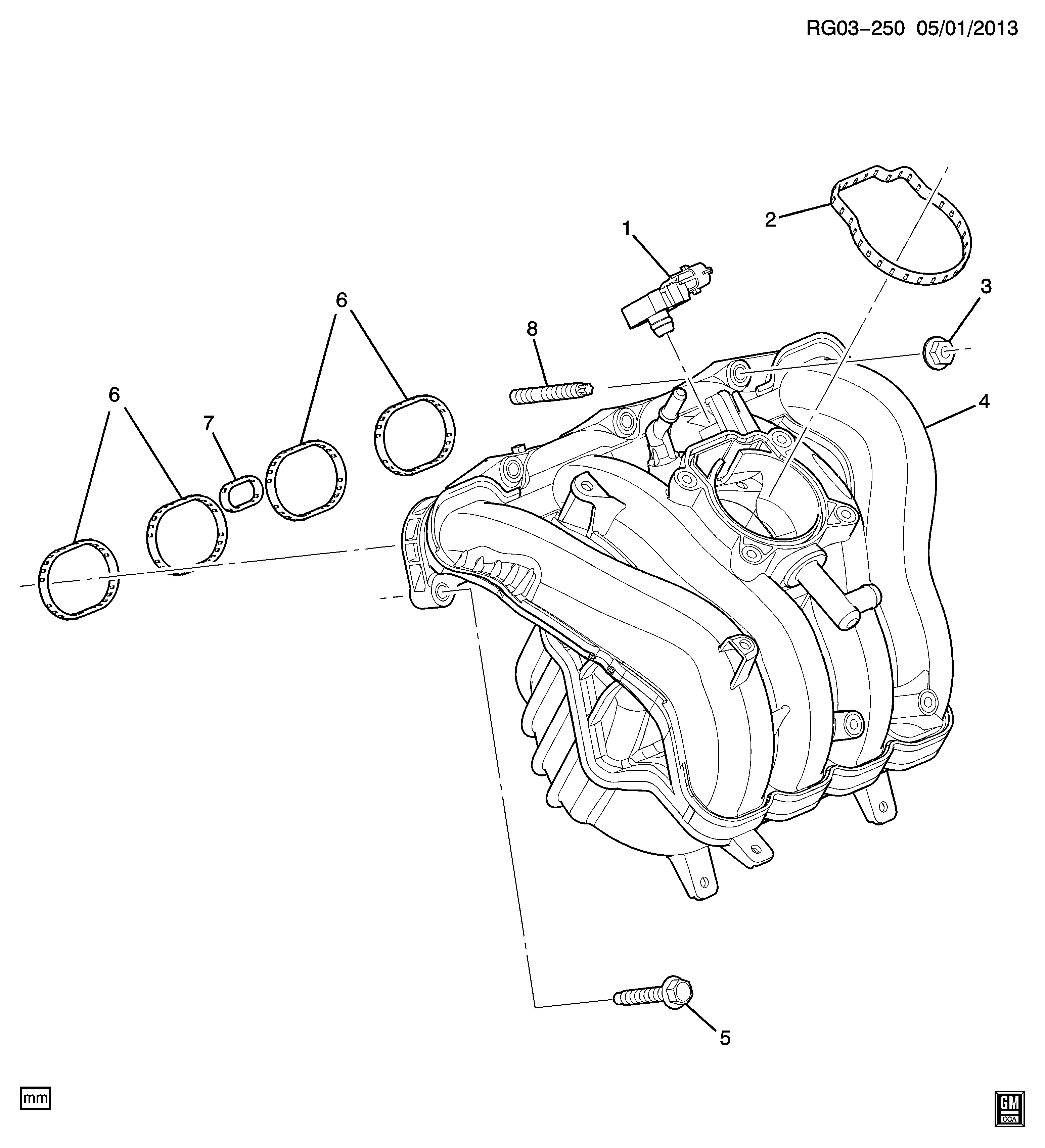 Chevrolet 12580395 - Tiiviste, imusarjan kotelo inparts.fi