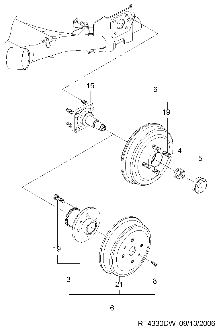 Opel 96471775 - Pyörän napa inparts.fi