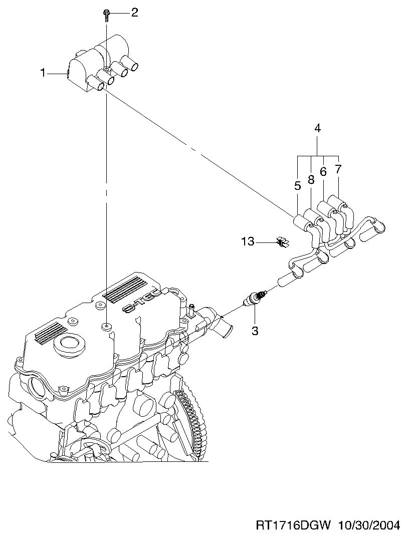 DAEWOO 25184179 - Sytytyspuola inparts.fi