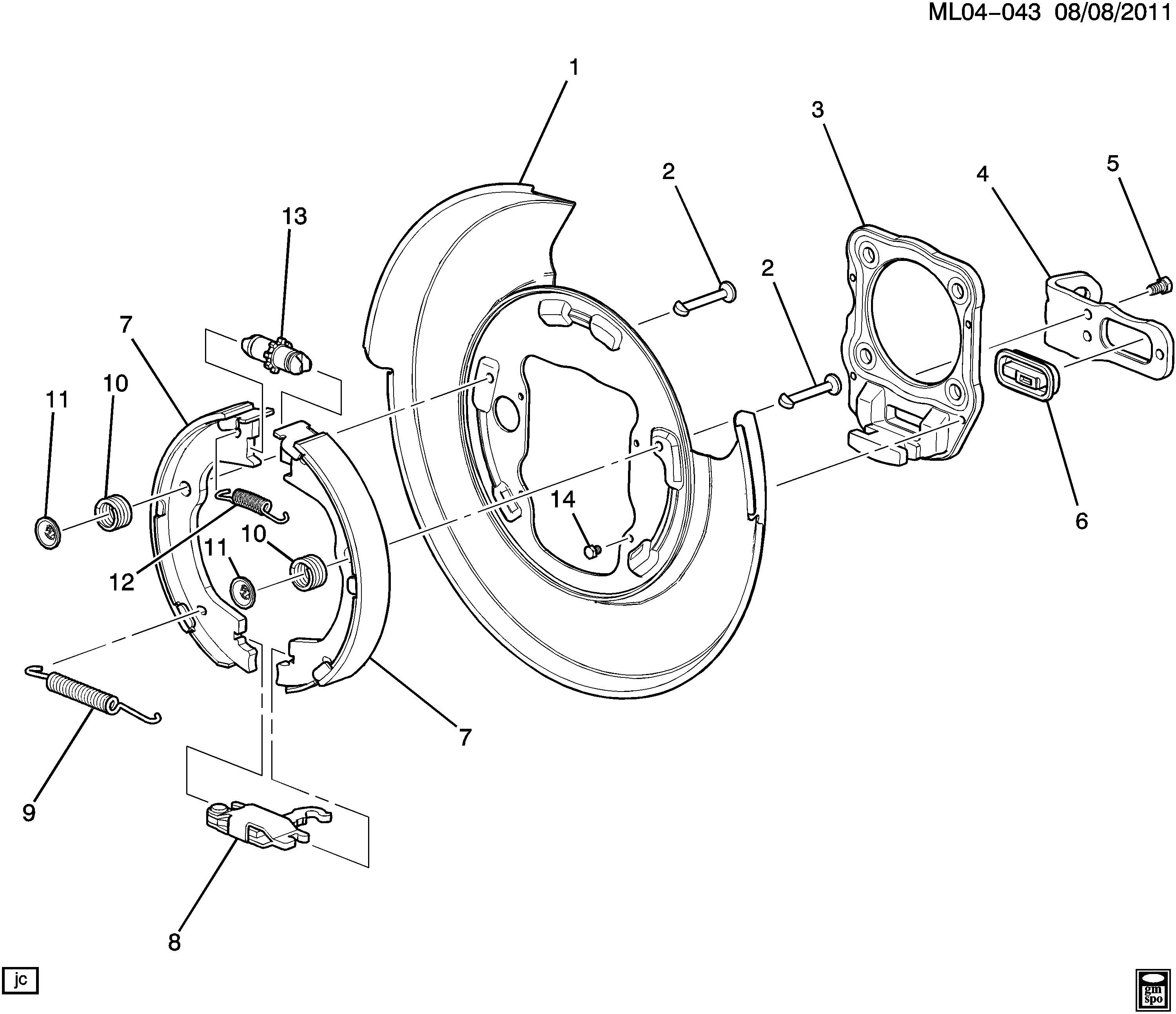 Vauxhall 96626083 - Jarrukenkäsarja, seisontajarru inparts.fi