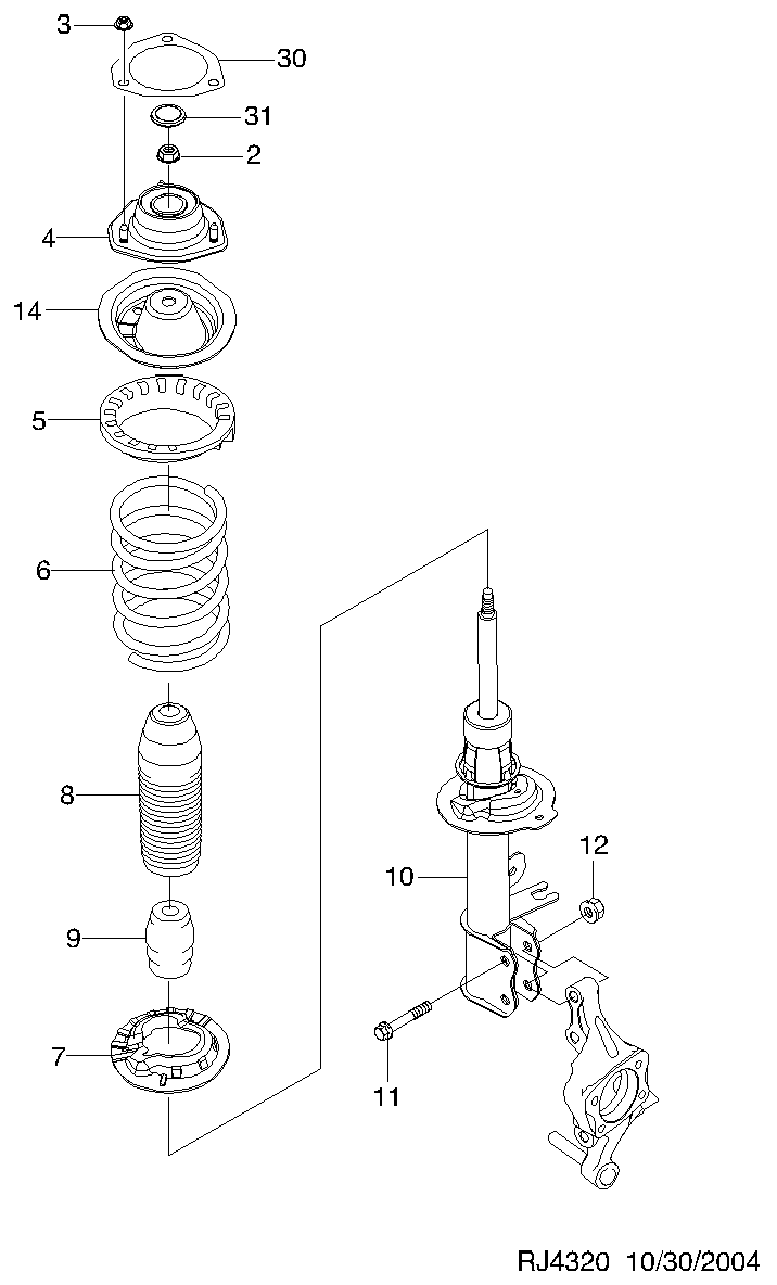 Chevrolet 96549918 - Iskunvaimennin inparts.fi