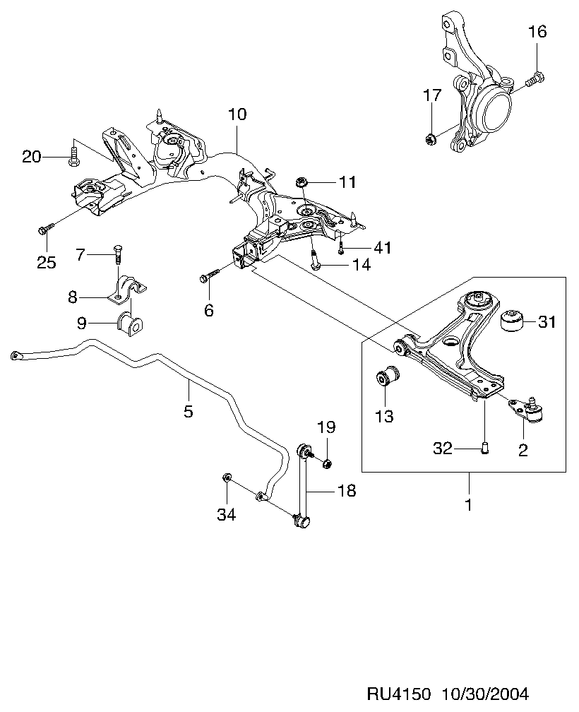 DAEWOO 96391875 - Tanko, kallistuksenvaimennin inparts.fi