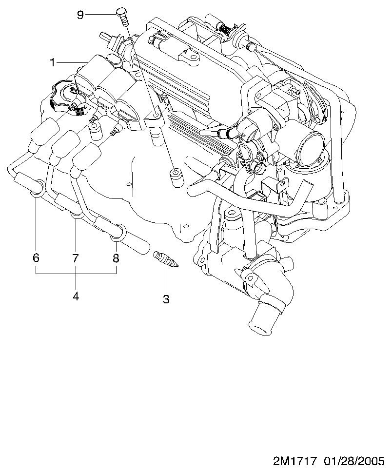 DAEWOO 96291308 - Sytytysjohtosarja inparts.fi