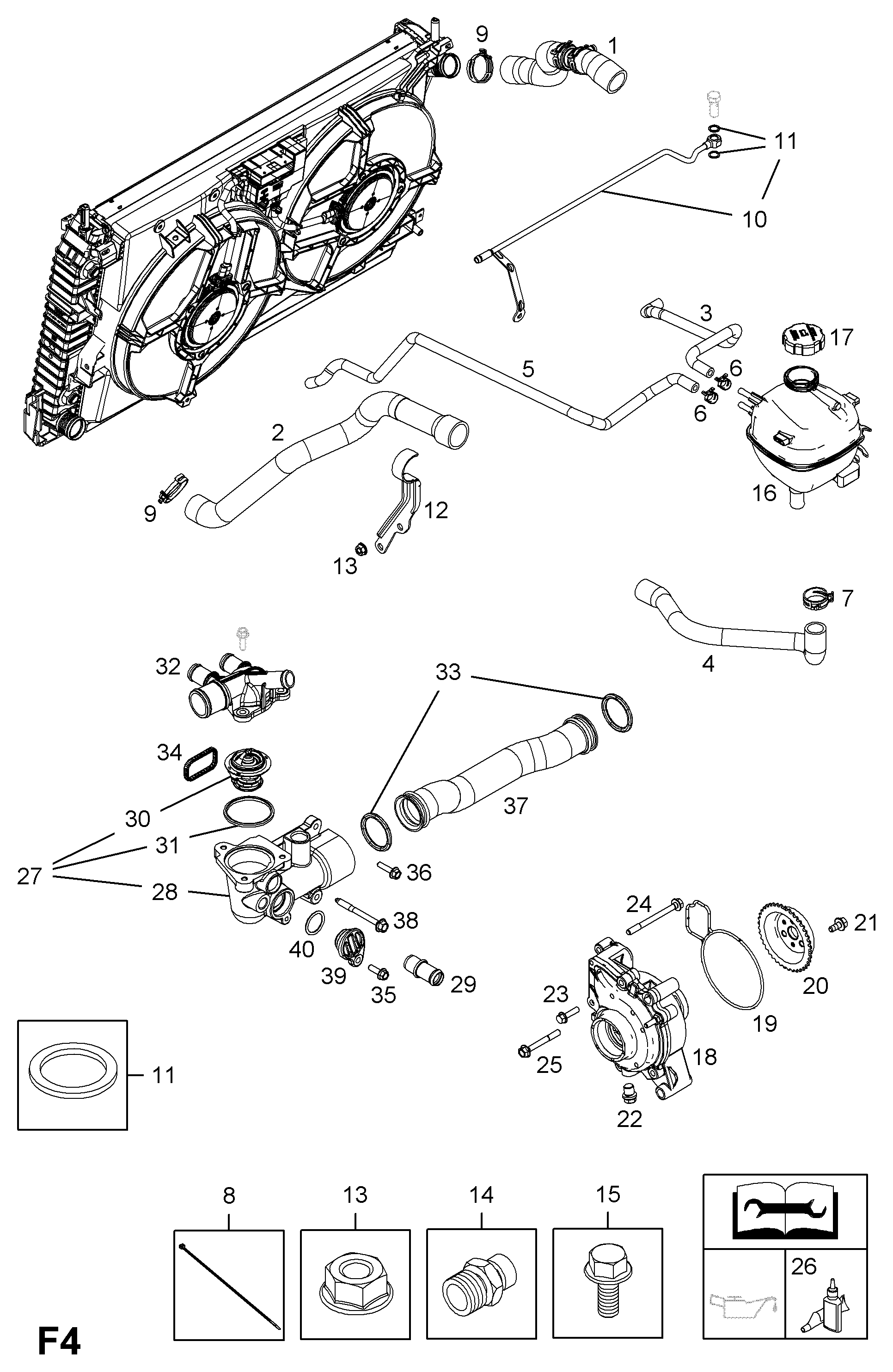 SAAB 6334042 - Vesipumppu inparts.fi