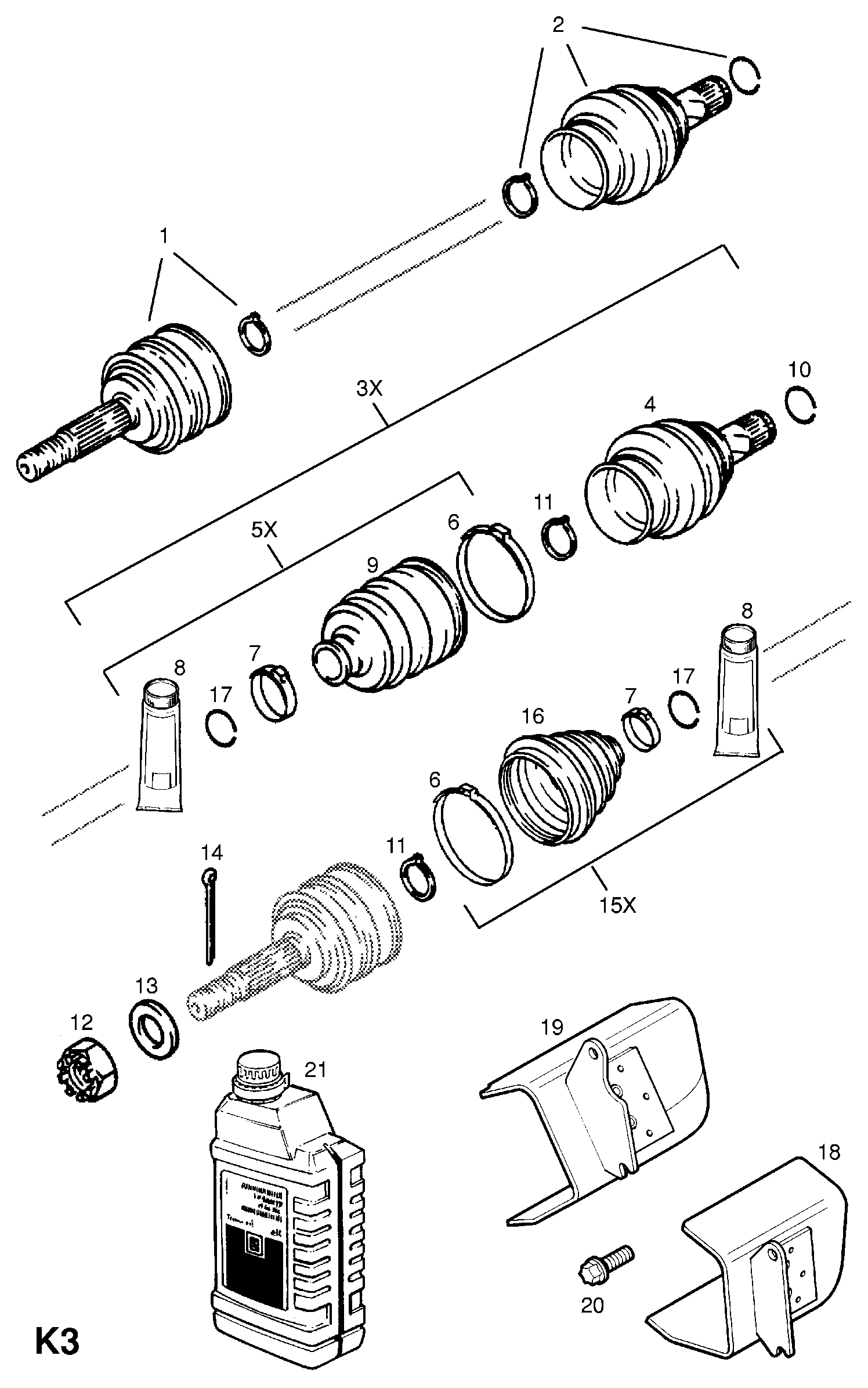 Opel 1603205 - Paljekumi, vetoakseli inparts.fi