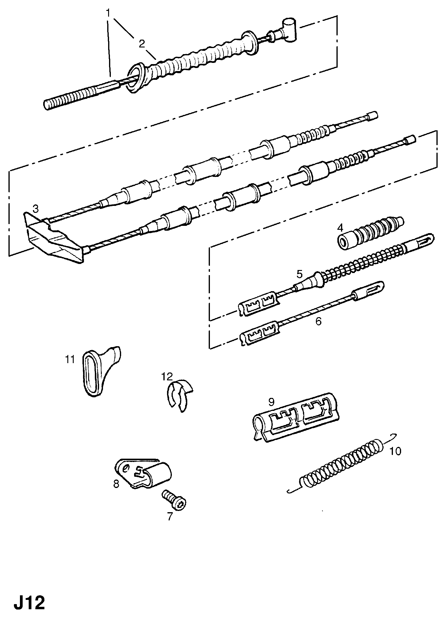 Opel 522410 - Vaijeri, seisontajarru inparts.fi