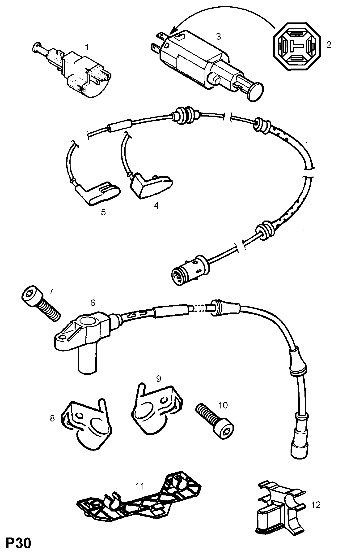 Opel 1240008 - Jarruvalokatkaisin inparts.fi